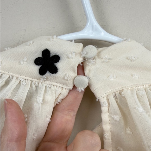 ANTHROPOLOGIE MARE MARE  Embroidered Chiffon Cape Swing Mini Dress medium - Picture 13 of 15